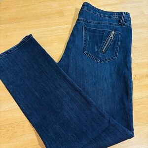 Salt Works Women's Size 14 Denim Skinny Blue Jeans Distressed Back Pockets